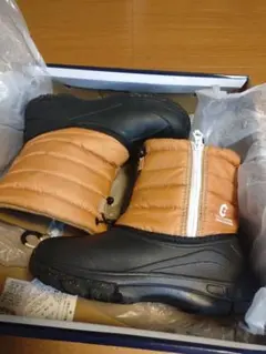 GIRAUDM オレンジ スノーブーツ　キッズブーツ ファスナーブーツ22cm