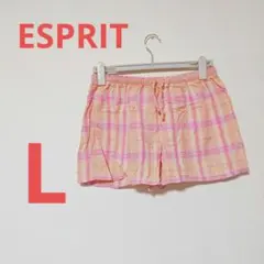 一点もの✨ ESPRIT ピンク系チェック柄ショートパンツ Lのサムネイル