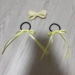 リボン クリップ ヘアゴム セット