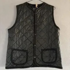 ラベンハム　ノーカラーベスト　キルティング　サイズ42 XL スナップボタン