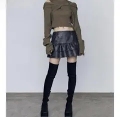 【美品】EMODA 美脚激盛れブーツ　エモダ スクエアフィットロングブーツ