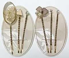 ヘアアクセサリー　ヘアピン　アメピン　2個セット　まとめ売り