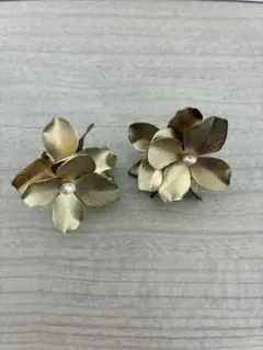 花モチーフ ゴールド イヤリング フラワー