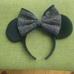 ミッキー耳カラフルリボンヘッドバンド