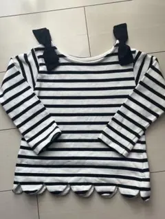 petit main ストライプ リボン付き 110