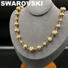 Swarovski ネックレス チョーカー ゴールド ラインストーン ボール