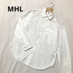 MHL. COTTON POPLIN長袖シャツ 白 メンズS ユニセックスのサムネイル
