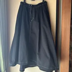 ニコアンド　フレアスカート　ブラック　Ｌサイズ