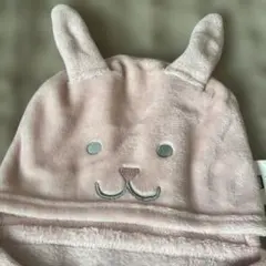 ニトリ　ウサギのフード付きおくるみ ピンク　Nウォーム