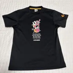 converse バスケTシャツ　黒　速乾　150のサムネイル