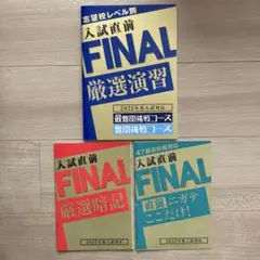 進研ゼミ 中学講座 入試直前FINAL厳選演習 厳選暗記 2025年度入試対応