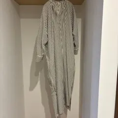 URBAN RESEARCH DOORS ストライプ長袖シャツワンピース