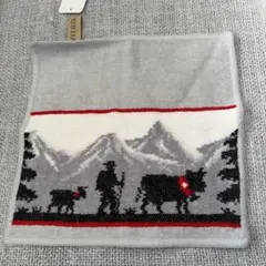 フェイラーFEILER タオルハンカチ牛と山の風景 　新品　25×25
