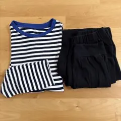 ユニクロ ウルトラストレッチセット 160 パジャマ　ブルー