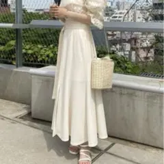 新品 フロントスリットスカート 無地 フレア　Aライン ロング マーメイド