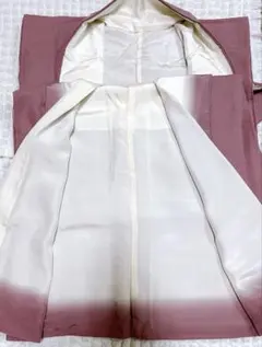無地着物　モーヴピンク　むらさき　レトロ　シンプル　即購入OKのサムネイル