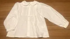 ホワイトシャツ　レース　丸襟　ブラウス　入学式　フォーマル　キッズ　110