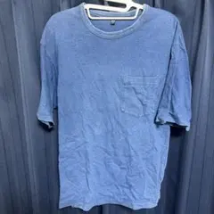 UNIQLO ポケットTシャツ ジーンズ生地 ブルー Lサイズ