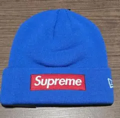 Supreme New Era Box Logo ビーニー ブルー