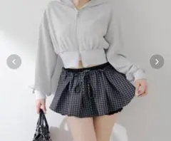 レイヤードフレアミニスカート　Chico チェックのサムネイル