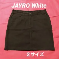 ❤️ジャイロ ホワイト ミニスカート M ブラウン タイトスカート ストレッチ