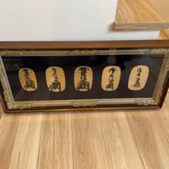 Oval set, frame, art, antique