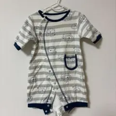 ストライプ柄ロンパース 50-60cm