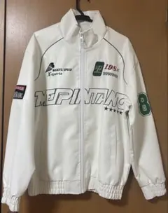 レーシングジャケット フェイクレザー 白