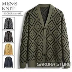 カーディガン メンズ ニットカーディガン ニット セーター 服 秋服 Vネック#