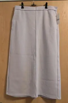 GU　XXL　ライトパープル　ダブルフェイスナロースカート