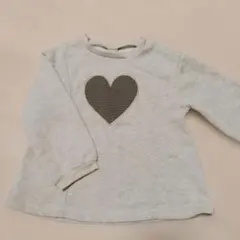 グレー ハート刺繍 トレーナー 100cm