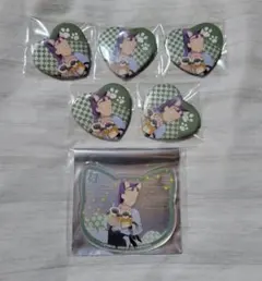 忍たま乱太郎 ナンジャタウン ハート缶バッジ アクリルコースター 立花仙蔵