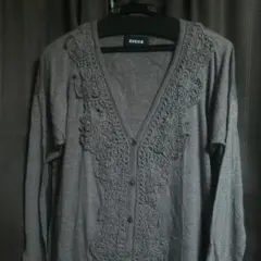 【お値下】zucca・ズッカ・カットソー地カーディガン・ココアブラウン・