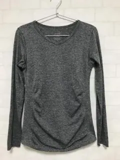 THE NORTH FACE グレー Vネック長袖Tシャツ