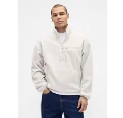 GAP 完売品 ボア オーバーサイズ ハーフジップ GAPロゴプルオーバー