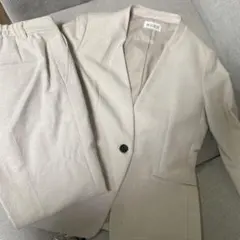 美品 PLST ノーカラージャケット パンツ セットアップ パンツスーツ