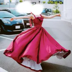 カラードレス ウエディングドレス レンタルドレス 赤