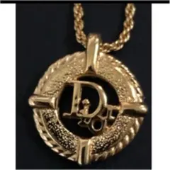 クリスチャンディオール ヴィンテージ ロゴ サークル ネックレス　値下げ