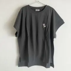 ノンタン　刺繍Tシャツ チャコールのサムネイル