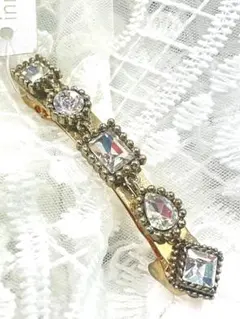 クリスタル装飾 ヘアピン 約5cm