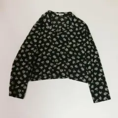 【日本製】Lui Chantant ルイシャンタン 花柄 ショート丈ブラウス38のサムネイル