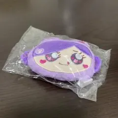 しなクマフェイス しなこちゃん ぬいぐるみ マスコット パープル キーホルダー
