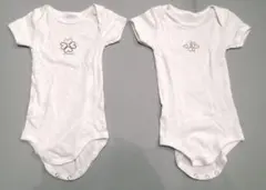 【Petit Bateau】半袖ボディスーツ 2枚12ヶ月 74cmのサムネイル