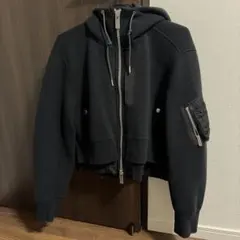 sacai 黒　Sponge Sweat Hoodie パーカーのサムネイル