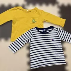 イエローとストライプのTシャツセット