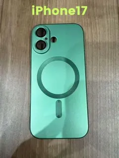 iPhone17　ソフトカバー　MagSafe対応　カメラ保護　グリーン　軽量
