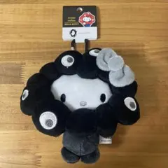 万博 サンリオ 黒 ミャクミャク カラビナ付 ぬいぐるみ 新品 ハローキティ ①