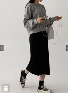 GRL バックスリットスエードタイトスカート[dk928]