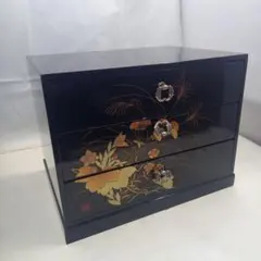 黒漆器 3段引き出し