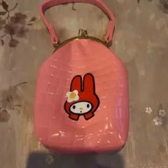 マイメロディ がま口クロコダイル風ポーチ.レトロ